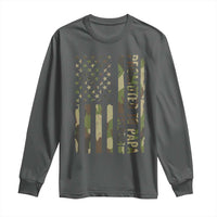 Promoted To Papa Est 2026 American Flag Camo Long Sleeve Shirt Patriotic New Papa