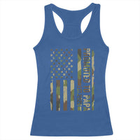 Promoted To Papa Est 2026 American Flag Camo Racerback Tank Top Patriotic New Papa