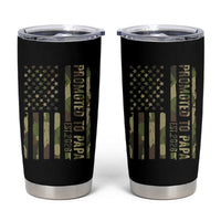 Promoted To Papa Est 2026 American Flag Camo Tumbler Cup Patriotic New Papa