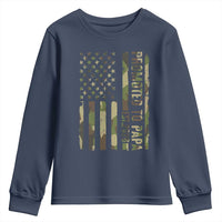 Promoted To Papa Est 2026 American Flag Camo Youth Sweatshirt Patriotic New Papa