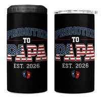 Patriotic Promoted To Dad Est 2026 4 in 1 Can Cooler Tumbler US Flag New Father Gift