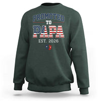 Patriotic Promoted To Dad Est 2026 Sweatshirt US Flag New Father Gift