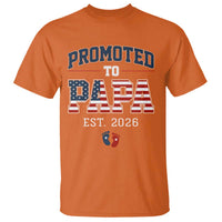 Patriotic Promoted To Dad Est 2026 T Shirt US Flag New Father Gift