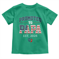 Patriotic Promoted To Dad Est 2026 Toddler T Shirt US Flag New Father Gift