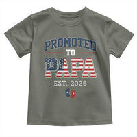Patriotic Promoted To Dad Est 2026 Toddler T Shirt US Flag New Father Gift