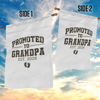 Promoted To Grandpa Est 2026 Garden Flag Vintage Camo Grandpa Graphic