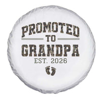 Promoted To Grandpa Est 2026 Spare Tire Cover Vintage Camo Grandpa Graphic