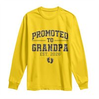 Promoted To Grandpa Est 2026 Long Sleeve Shirt Vintage Camo Grandpa Graphic