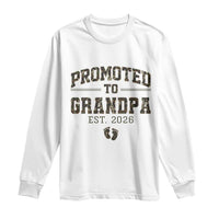 Promoted To Grandpa Est 2026 Long Sleeve Shirt Vintage Camo Grandpa Graphic