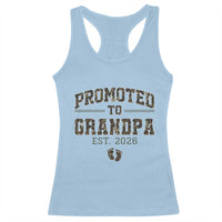 Promoted To Grandpa Est 2026 Racerback Tank Top Vintage Camo Grandpa Graphic