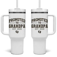 Promoted To Grandpa Est 2026 Tumbler With Handle Vintage Camo Grandpa Graphic