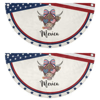 Funny Highland Cow Lover Patriotic Fan Flag Merica USA Flag Farmer Gift