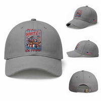 Funny Highland Cow Pool Party 4th Of July Baseball Cap Red White And Moo