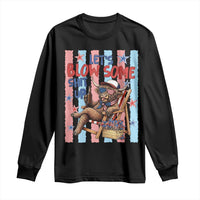 Funny Patriotic Highland Cow Long Sleeve Shirt 4th Of July Fireworks Celebration