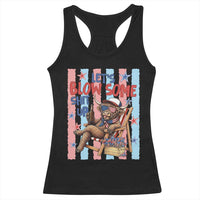 Funny Patriotic Highland Cow Racerback Tank Top 4th Of July Fireworks Celebration