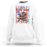 Funny Patriotic Highland Cow Sweatshirt 4th Of July Fireworks Celebration