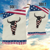 Vintage Western Cow Skull Usa Flag Patriotic Garden Flag American Pride