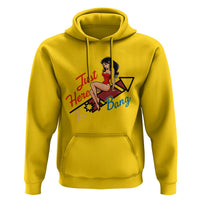 Funny Patriotic Pin Up Girl Firework USA Gift Hoodie Just Here To Bang