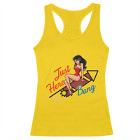 Funny Patriotic Pin Up Girl Firework USA Gift Racerback Tank Top Just Here To Bang