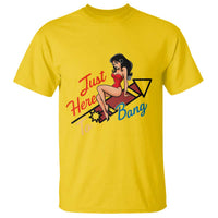 Funny Patriotic Pin Up Girl Firework USA Gift T Shirt Just Here To Bang