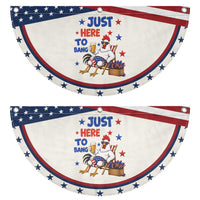 Funny Chicken 4th Of July Celebration Patriotic Fan Flag Just Here To Bang
