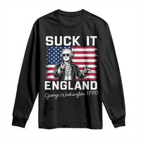 Funny 4th Of July George Washington Long Sleeve Shirt Suck It England
