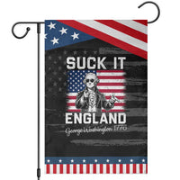 Funny 4th Of July George Washington Patriotic Garden Flag Suck It England