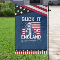 Funny 4th Of July George Washington Patriotic Garden Flag Suck It England