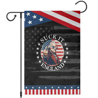Funny George Washington Revolutionary War Patriotic Garden Flag Suck It England