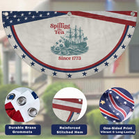 Spilling The Tea Since 1773 Patriotic Fan Flag American History Gift