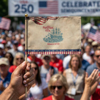Spilling The Tea Since 1773 Patriotic Handheld Flag American History Gift