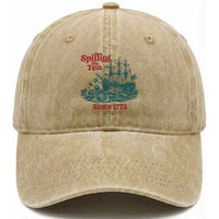 Spilling The Tea Since 1773 Washed Cotton Baseball Cap American History Gift