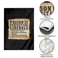 Vintage Prison Is Perfect For Liberals Garden Flag Funny Political Graphic