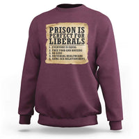 Vintage Prison Is Perfect For Liberals Sweatshirt Funny Political Graphic