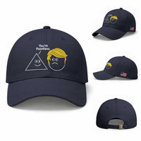 Funny Political Geometry Joke Baseball Cap Youre Pointless Graphic