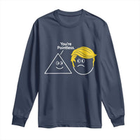 Funny Political Geometry Joke Long Sleeve Shirt Youre Pointless Graphic