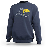 Funny Political Geometry Joke Sweatshirt Youre Pointless Graphic