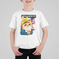 Meow Can Do It T Shirt For Kid Funny Feminist Cat Lover Gift - Wonder Print Shop
