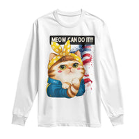 Meow Can Do It Long Sleeve Shirt Funny Feminist Cat Lover Gift - Wonder Print Shop