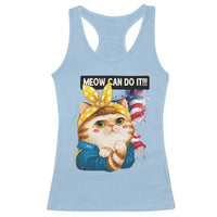 Meow Can Do It Racerback Tank Top Funny Feminist Cat Lover Gift - Wonder Print Shop