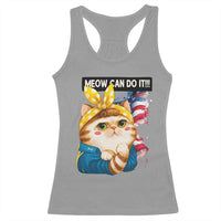 Meow Can Do It Racerback Tank Top Funny Feminist Cat Lover Gift - Wonder Print Shop