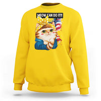 Meow Can Do It Sweatshirt Funny Feminist Cat Lover Gift - Wonder Print Shop