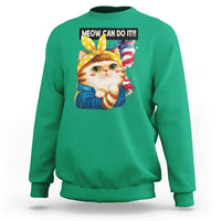 Meow Can Do It Sweatshirt Funny Feminist Cat Lover Gift - Wonder Print Shop