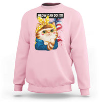 Meow Can Do It Sweatshirt Funny Feminist Cat Lover Gift - Wonder Print Shop