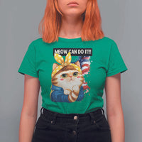 Meow Can Do It T Shirt For Women Funny Feminist Cat Lover Gift - Wonder Print Shop