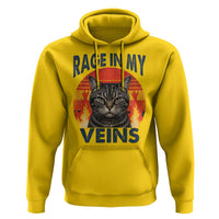 Cat Meme Hoodie Funny Rage In My Veins Sarcastic Animal Humor - Wonder Print Shop