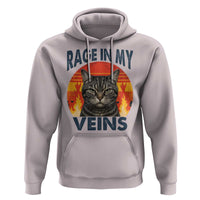 Cat Meme Hoodie Funny Rage In My Veins Sarcastic Animal Humor - Wonder Print Shop