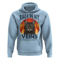 Cat Meme Hoodie Funny Rage In My Veins Sarcastic Animal Humor - Wonder Print Shop