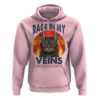 Cat Meme Hoodie Funny Rage In My Veins Sarcastic Animal Humor - Wonder Print Shop