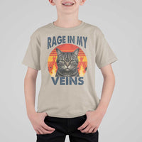 Cat Meme T Shirt For Kid Funny Rage In My Veins Sarcastic Animal Humor - Wonder Print Shop